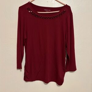 NWT Women’s Coldwater Creek Maroon Top Size M